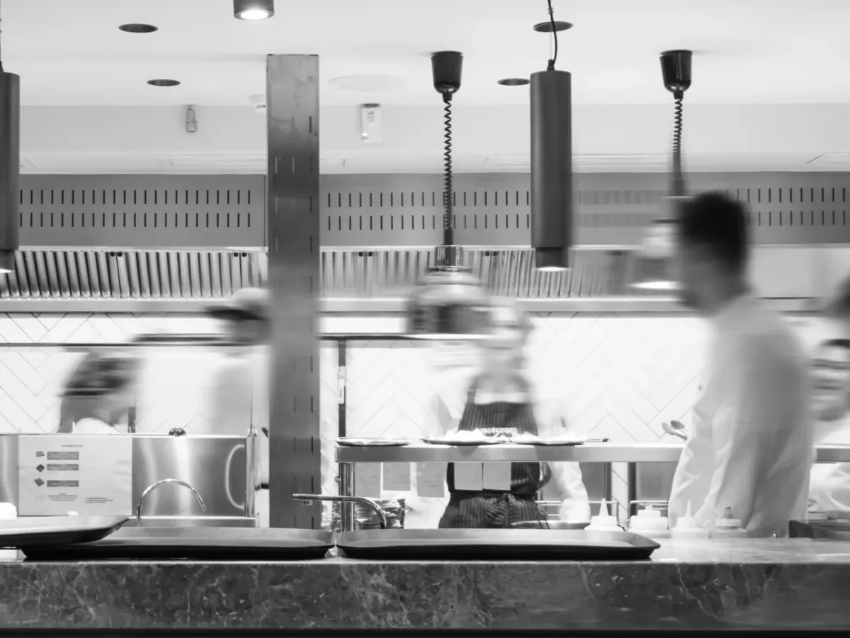 Our kitchen team before service